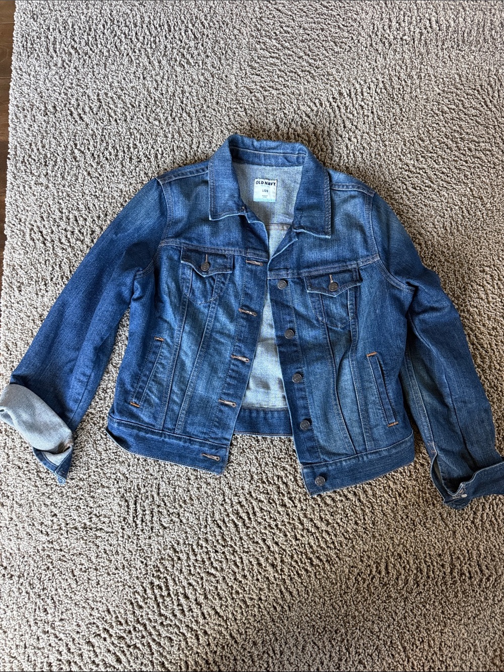 Old Navy (L) Blue Jean Jacket with Button Front